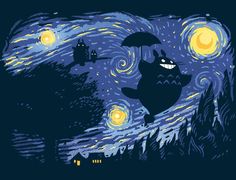 the starry night has been drawn by someone