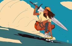 Sara Alfageeh, Skateboarding Illustration, Arte Pin Up, Skate Art, Burton Snowboards, Art Simple, Skateboarder, Skateboard Art, Pretty Art