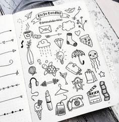 Easy Doodles Easy What To Draw When Your Bored I mean, i can't draw Bujo Doodles, Arte Doodle, Bullet Journal Notes, Doodle Ideas, Little Doodles, Easy Doodle Art, Bullet Journal Art, Book Drawing, Bullet Journal Inspo