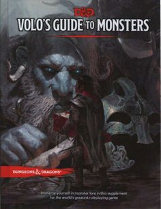 the book cover for volo's guide to monsters, featuring an image of a demon