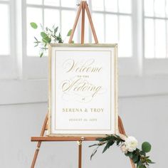 Elegant Script Gold Wedding Welcome Sign Editable Template Gold Wedding Welcome Sign, Gold Welcome Sign, Calligraphy Welcome, Gold Wedding Signs, Welcome Sign Wedding, Wedding Invitation Video, Elegant Calligraphy, Welcome Signs, Invitation Kits