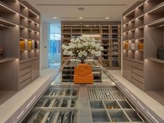 a room filled with lots of shelves and drawers