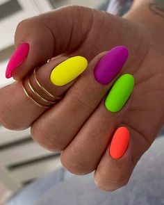 Neon Nail Colors, Summer Nails 2023, Neon Summer, Bright Summer Nails, Bold Statements, Short Nail