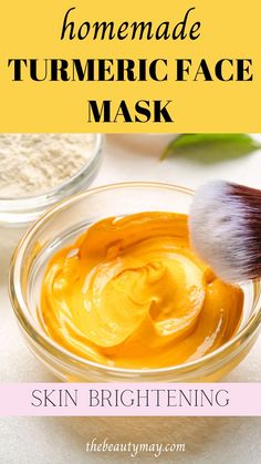 Homemade Turmeric Face Mask Tumeric Masks, Turmeric Scrub, Diy Turmeric Face Mask, Turmeric Mask, Brightening Face Mask, Turmeric Face, Turmeric And Honey, Honey Face Mask, Turmeric Face Mask