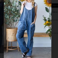 Brand New By: Oli And Hali Introducing The New Oh Jean Overalls By Oli And Hali Embrace Effortless Style With These Blue Denim Overalls By Oli And Hali. The Relaxed Fit Jumpsuit Is Perfect For A Day Out With Friends Or A Casual Date Night. Crafted From High-Quality Denim Fabric, This One-Piece Outfit Is Comfortable And Durable. This Jumpsuit Is Perfect For Those Who Love To Experiment With Different Styles. This Take On The Classic Bib Overall Style Adds A Touch Of Elegance To The Overall Look, Baggy Blue Straight Leg Overalls, Blue Baggy Straight Leg Overalls, Baggy Blue Overalls With Pockets, Casual Denim Overalls, Washed Blue Denim Jumpsuit With Pockets, Medium Wash Cotton Jumpsuits And Rompers With Pockets, Relaxed Fit Light Wash Jumpsuits And Rompers With Pockets, Light Wash Relaxed Fit Jumpsuits And Rompers With Pockets, Blue Denim Overall Jumpsuit With Pockets