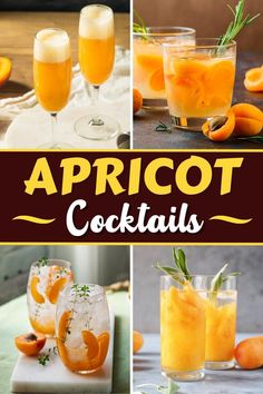 an image of apricot cocktails collage