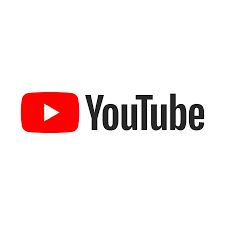 the youtube logo is shown in black and red, with an arrow pointing to it