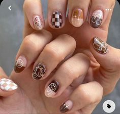 Short Cute Nails Black Women Brown, Minimal Nails Art, Hippie Nails, Punk Nails, Her Nails, Blush Nails, Pretty Gel Nails