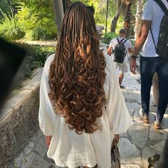 Microbraid French Curls, Curl Braid Hairstyles, Ginger French Curl Braids, French Curl Braids Hairstyles, Layered French Curl Braids, Ombré Knotless, French Curls Braids, French Curl Braids, Curl Braids