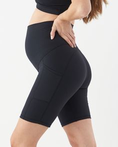 Biker shorts 2 x Pockets at the side Triangle gusset for freedom of movement High-rise waist Our Sage Side Pocket Biker Short are a must have in your maternity activewear wardrobe. Ideal for walks, pilates, yoga or any other fitness classes you have, they are designed in a four way stretch lycra with a full over belly waistband. The side pockets are perfect to pop your phone or credit card in when you’re on the run. Inseam length: 20cm PLEASE NOTE: Soon Maternity sizing is generous to ensure it Maternity Activewear, Expecting Twins, Fitness Classes, Biker Short, Pilates Yoga, Pre Pregnancy, Womens Bike, Waist Workout, Workout Session