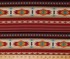 a red and blue navajo style rug