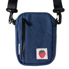 "Our new \"Strawberry\" crossbody bag is the perfect everyday accessory. Made from high-quality 16oz washed navy canvas, this durable bag features an adjustable shoulder strap and multiple compartments to keep all you bits and bobs in-check. \"Strawberry\" Retro Inspired  Great gift Your new favorite accessory  Durable 16oz Washed Navy Canvas Adjustable Shoulder Strap Multiple Compartments 7\" X 5\" X 2.25\" Quick Ship" Felt Pennants, Everyday Accessories, Boutique Design, Coin Pouch, Bits And Bobs, Baby Bag, Sling Bag, Retro Inspired, Sales Gifts