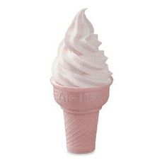 an ice cream cone is shown on a white background