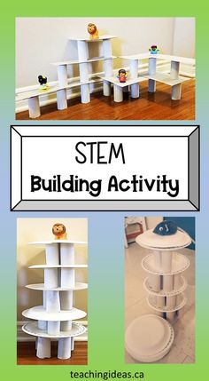 STEM building challenges are great for kids - and fun too!  Challenge children with this, no prep, building challenge using simple materials for hours of fun and creating.   #stemactivitieselementary #stem #stemactivitiesforkids #stemactivities #stemforpreschool Simple Stem Activities, Stem Activity For Kids, Stem Activities Kindergarten, Teaching Games, Stem Activities Preschool