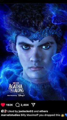 an image of a man with blue hair and lightning on his face in the movie avatar