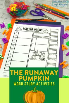 the runaway pumpkin word study activity for kids