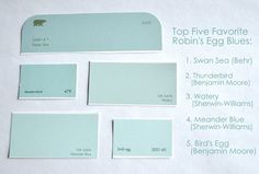 the top five paint colors for robin's egg blue