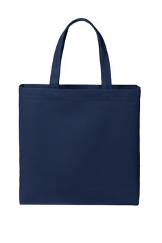 Port Authority ® Cotton Canvas Tote - RIVER BLUE NAVY - OSFA | Port Authority Cotton Canvas Tote Bag in River Blue Navy Size OSFA Blue Canvas Shopping Bag, Cheap Blue Canvas Bag With Pockets, Luxury Navy Canvas Bags, Cheap Navy Bags For Summer, Cheap Navy Canvas Bag For Everyday Use, Blue Rectangular Canvas Bag With Reinforced Handles, Blue Canvas Bag With Reinforced Handles For Everyday Use, Casual Blue Canvas Bag With Reinforced Handles, Everyday Blue Canvas Bag With Reinforced Handles