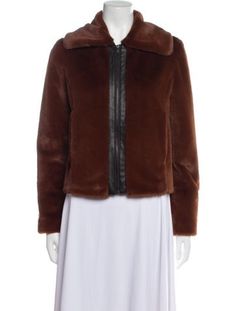 Samantha Sipos Faux Fur JacketBrownPointed CollarSlit Pockets & Zip ClosureFit:Jackets by Samantha Sipos typically fit true to size. Faux Fur Jacket, Fur Jacket, Faux Fur, Clothes For Women, Clothes