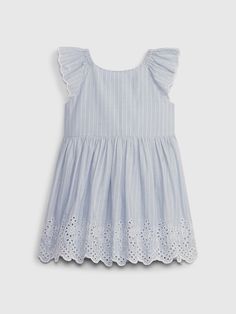 Gap Short Sleeve Cotton Dress With Ruffles, Cotton Dresses With Lace Trim And Ruffle Sleeve, Cotton Dress With Lace Trim And Ruffle Sleeves, Summer Dress With Lace Trim And Cap Sleeves, Fitted Cotton Eyelet Dress, Gap Cotton Dress For Daywear, Casual Cap Sleeve Dress With Ruffles, Gap Cotton Dresses For Spring, Summer Dress With Flutter Sleeves And Lace Trim