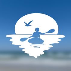 a person on a surfboard in the water with a bird flying over them and an ocean background