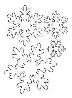 a snowflake is shown in black and white, with the outlines on it