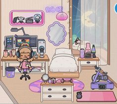 Toca Boca Teenage Room Ideas Aesthetic, Toca Boca House Ideas Modern Mansion Bedroom, Toca Boca Girl Room Ideas, Toca Boca Room Ideas Modern Mansion Bedroom, Toca Boca Teenage Room Ideas, Toca Boca Teen Room Ideas, Toca Asthetic, Teenage Room Ideas, Room Ideas Indie