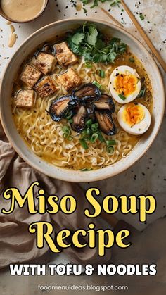 miso soup recipe with tofu and noodles