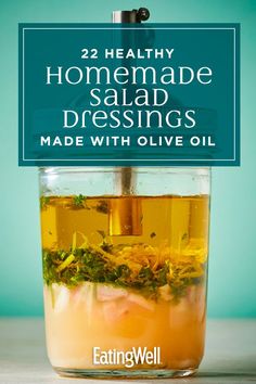 homemade salad dressing made with olive oil