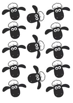 Sheep Template, Påskeaktiviteter For Barn, Farm Animal Party, Farm Animals Birthday Party, Sheep Crafts, Farm Themed Birthday Party, Eid Stickers, Eid Crafts, Farm Animal Birthday