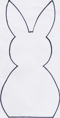 the outline of a bunny's head is shown