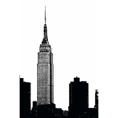 a black and white photo of the empire building in new york city