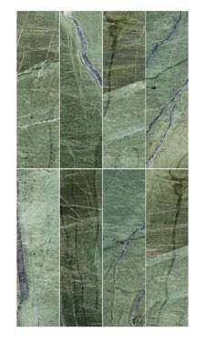 green marble tiles with different patterns and colors