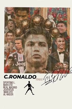 the poster for cr ronaldo's soccer career