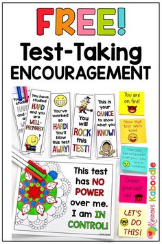 a poster with the words test taking and instructions