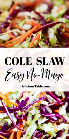 coleslaw salad with carrots, celery and red cabbage in it