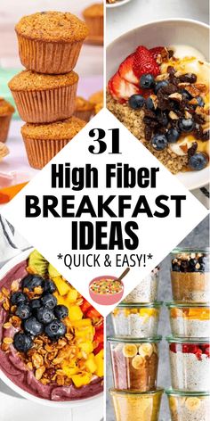 high fiber breakfast ideas that are quick and easy