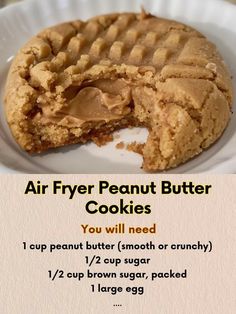 an advertisement for a peanut butter cookie on a paper plate with information about the recipe