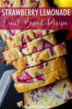 Strawberry Lemonade Quick Bread Strawberry Bread Recipes, Camping Desserts, Strawberry Bread, Lemon Bread, Cloud Bread, Best Bread Recipe, Quick Bread Recipes, Bread Recipes Sweet, Easy Bread Recipes