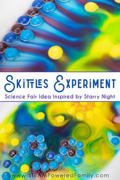 the cover of skittles and experiment science fair idea inspired by starr night