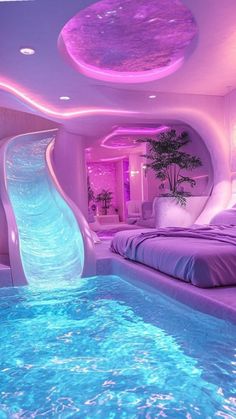 Room Decor Purple Aesthetic, Decoration Room Ideas, Deco Cinema, Amazing Bedroom Designs, Dream Life House, Cute Bedroom Ideas, Cute Bedroom Decor