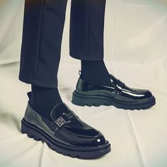 mens casual business wedding formal dresses black platform shoes slip-on lazy shoe oxford patent Formal Dresses Black, Oxford Loafers, Mens Dress Loafers, High Heel Dress Shoes, Black Platform Shoes, Patent Leather Loafers, Dress Loafers, Oxford Dress Shoes, Brogue Shoes