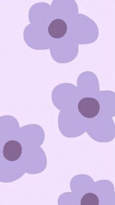 purple flowers on a white background with black dots in the center and bottom part of the image