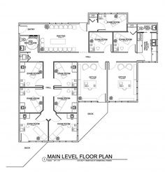 the main level floor plan for an apartment