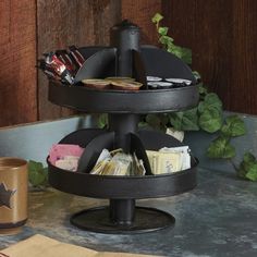 Farm House 2-Tier Organizer Small Lazy Susan, 2 Tier Lazy Susan, Spinning Organizer, Small Organizer, Lazy Susan Organization, Kitchen Countertop Organization, Coffee Center, Countertop Organizer, Park Designs