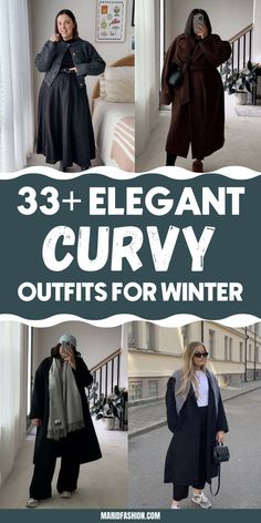 Plus Size Sophisticated Outfits, Size 10 Winter Outfits, Curvy Elegant Outfit Winter, Winter Outfit For Plus Size Women, Midsize Fashion Winter 2024, Winter Outfits For Midsize Women, Plus Size Slacks Outfit, Curve Winter Outfits, Layering Clothes For Winter