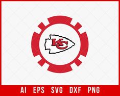 Chiefs Football Logo Sign SVG File for Cricut Maker and Silhouette Cameo Digital Download Chiefs Football, Nfl Svg