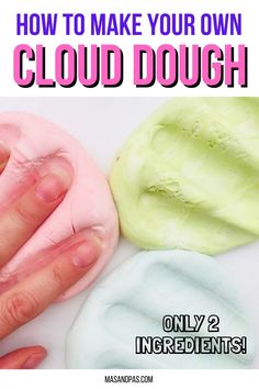 how to make your own cloud dough with only 2 ingredients