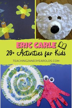 paper plate crafts for kids to make with the words eric carle 20 activities for kids