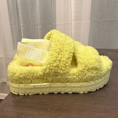 Ugg Oh Fluffita Women's Slippers Platform Yellow Size 7 Style; 1120876leli Nwt Ugg Oh Fluffita, Slippers Platform, Shoes Ugg, Women's Slippers, Womens Uggs, Gold Yellow, Ugg Shoes, Womens Slippers, Slippers